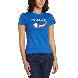 Supportershop Frankrijk, fan-T-shirt met ronde hals voor dames