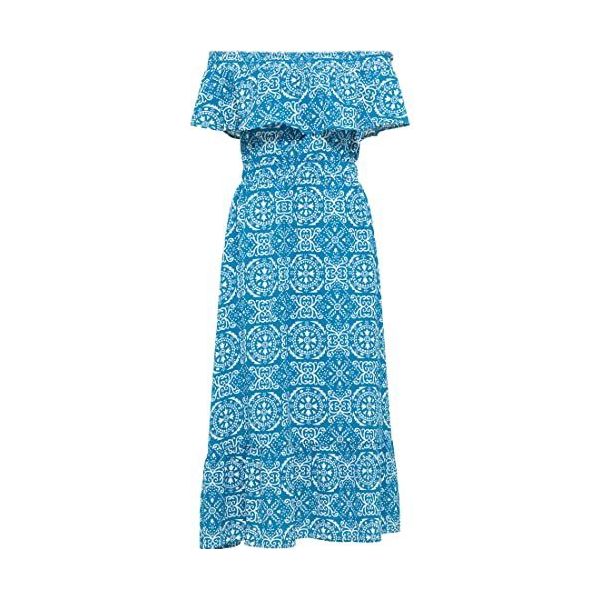 Mode Jurken Maxi-jurken Saloni Maxi-jurk blauw gestippeld patroon elegant 