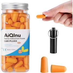 AiQInu Oordopjes om te slapen, 60 paar, 38 dB SNR hoger, superzachte oordopjes, geluidsdempend, voor gehoorbescherming, snurken