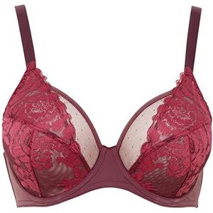 Maison Lejaby Fleur Ikat damesbeha, bordeaux, 95C, Bordeaux, 80C