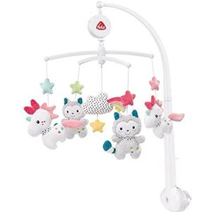 Fehn 057027 Musik-Mobile Aiko & Yuki – Mobile mit sanfter Melodie ""Mozarts Wiegenlied"" und flauschigen Figuren – Mit Befestigung – Für Babys von 0-5 Monaten – Größe: Ø 40 cm, Höhe: 65 cm