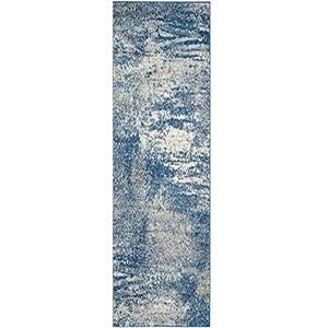 Safavieh Evoke Collection EVK272 Transitional geweven rechthoekig tapijt voor binnen, marineblauw/ivoor, 122 x 183 cm voor woonkamer, slaapkamer of elke binnenruimte