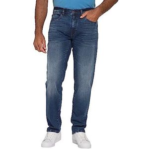 JP 1880 Heren jeans, Flexnamic, denim, regular fit, vintage look jeansbroek, Denim Blauw, 44W x 34L