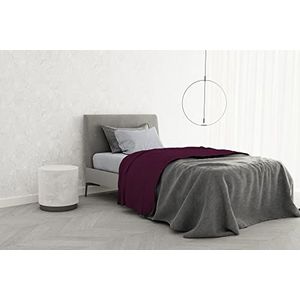 B-CL-TC-1P-01-prug Beddengoedset van 100% katoen, TRENDY CHIC, eenpersoonsbed, pruim