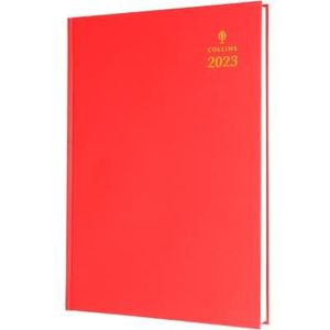 Collins Bureau A4 Dagboek van dag tot pagina 2023 - Rood (44.15-23) - Complete Business Planner, Agenda en Journal Organizer