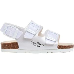 Pepe Jeans Oban Bay Gk sandaal, wit (gebroken wit), 7.5 UK, Wit Gebroken Wit, 7.5 UK