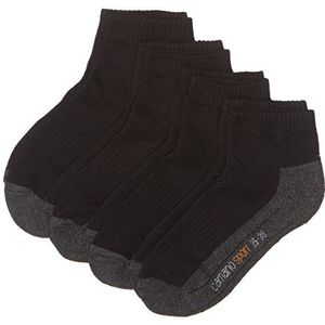 Camano Sportsokken voor heren (verpakking van 4 stuks), zwart (black 05), 43-46 EU