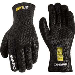 Cressi Jutland Gloves 4 duikhandschoenen van neopreen, zwart, 5 mm, Ultra Grip System, uniseks, voor volwassenen