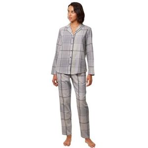 Triumph Dames Boyfriend PW X Checks Pyjamaset, Blue-Light Combinatie, 46, Blue - Light Combination, 46