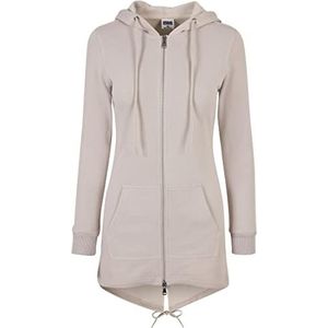 Urban Classics Sweatshirt voor dames, sweatparka met capuchon en ritssluiting, verkrijgbaar in meer dan 10 kleuren, maat XS tot 5XL, warmgrijs, XS