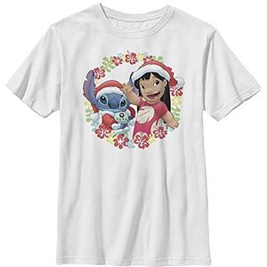 Disney Lilo And Stitch Holiday T-shirt voor jongens, L, wit, L