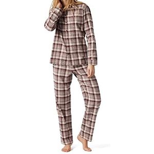 Schiesser Damespyjama, lange pyjamaset, perzik, 42