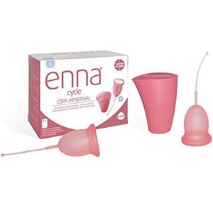 Enna Cycle Menstruatiecup (2 kopjes + steriele doos), S, 1 stuks
