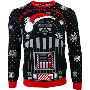 Officiële Star Wars Darth Vader Kerst Jumpers voor mannen of vrouwen – lelijke nieuwigheid geschenken Xmas Jumper – Ik ben je vader Unisex gebreide trui ontwerp
