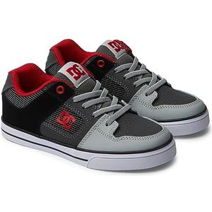 Dcshoes Pure - Leather Shoes Sneaker, Red Heather Grey, 29 EU