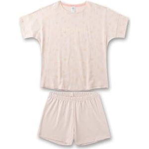 Sanetta Korte pyjama voor tieners, korte broek, 100% biologisch katoen, Hush Violet, 128 cm