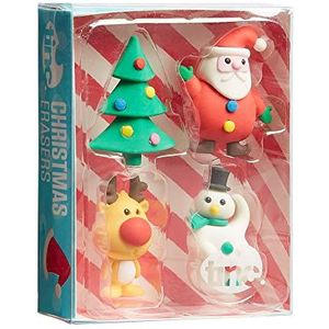 Tinc Kerst Eraser Collection Pack voor kinderen - Kerstlijsten, plezier en spelletjes - Foutcorrectie briefpapier kous filler