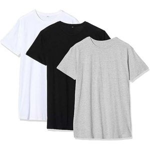 Build Your Brand - Shaped Long Tee - T-shirt - Meerkleurig - 3-pack