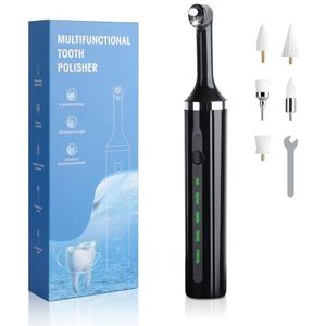Morfone Tandbleekset, tandpolijstmachine met 5 modi en 5 koppen, bleekset voor tandreiniging, polijsten, bleken, USB-C ledlicht, IPX6 waterdicht