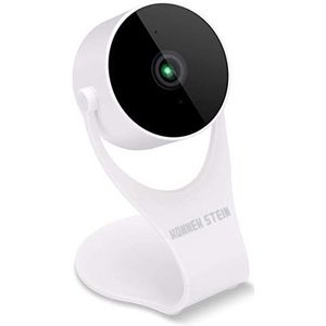 Konnek Stein Beveiligingscamera's 1080p HD Indoor Draadloze Smart Home Camera Detectie met Nachtzicht 2-Way Audio Werkt met Alexa & De Google Assistant Wit