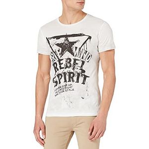 KEY LARGO Heren Free Mind Ronde T-shirt, Offwhite-mod Brown (2095), XXL