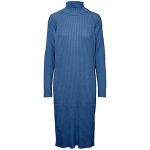 YAS Dames Yasmavi Knit Midi Rollneck Dress S. Noos gebreide jurk, Federal Blue, S