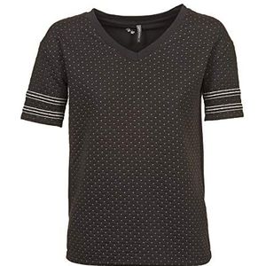 Naf Naf Olyle 3 – T-shirt – gestippeld – boothals – korte mouwen – dames - - 40