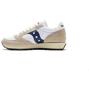 Saucony Heren Jazz Original Vintage Sneaker, Wit Navy, 38 EU