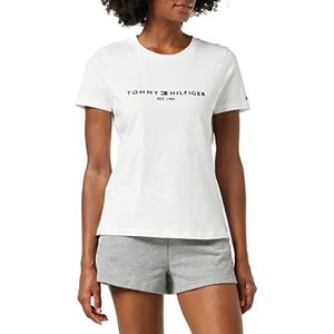 Tommy Hilfiger T-shirt dames Heritage Hilfiger C-Nk Reg Tee ronde hals, Wit., L