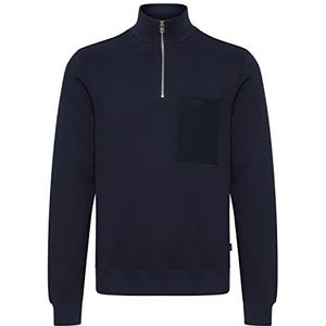 CASUAL FRIDAY CFSebastian Sweatshirt met rits voor heren, gebreide trui van 100% katoen, Navy Blazer (193923), S