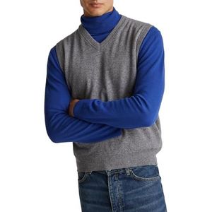 United Colors of Benetton T-shirt V-hals S/M, Grijs, XXL