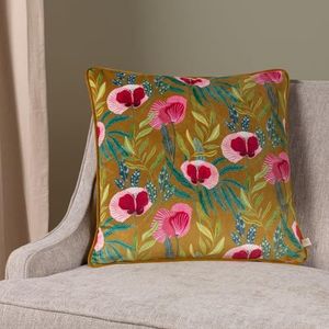 Wylder House Of Bloom Poppy Velvet Piped Feather Rich Gevuld Kussen