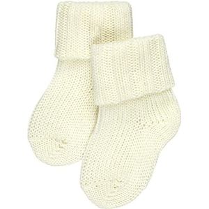 FALKE Uniseks-baby Sokken Flausch B SO Wol Katoen eenkleurig 1 Paar, Wit (Off-White 2040), 74-80