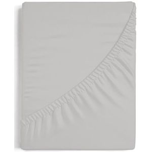 Burrito Blanco Hoeslaken A7 | Hoeslaken voor bedden 180 x 190/200 cm, katoen en polyester, tweepersoonsbed 180 cm, grijs