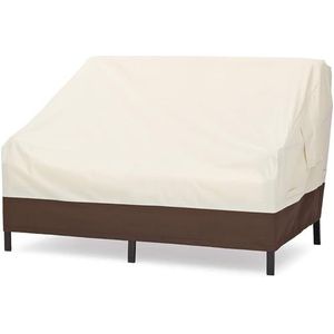 Amazon Basics Dekking voor diepe 2-zitsbank, loungesofa, beige, bruin