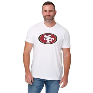 FOCO Heren NFL Team Primary Logo Wit T-shirt met korte mouwen