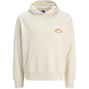 JACK & JONES Jorparos Type Sweat Hood Back voor heren, antiek wit., M