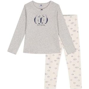 Petit Bateau Pyjama voor kinderen van katoen, pinguïn print, Beluga/Multico, 24 Maanden