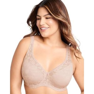 Bali Women's Passion for Comfort Underwire, Multiway Convertible, Soft Lace Bra, Sandshell, 34D