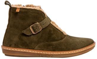 El Naturalista - 2534911FE005_0G3 Enkellaarsjes - Groen - Leer - Plat - Ritssluiting