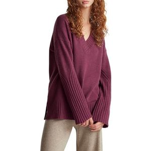 United Colors of Benetton T-shirt met V-hals M/L, Paars, M