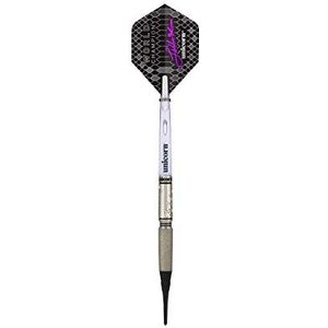 Unicorn Darts 2019 Edition – Jelle Klaases World Champion 90% dartpijlen van wolfraam met zachte punt, zwart/paars, 20 g