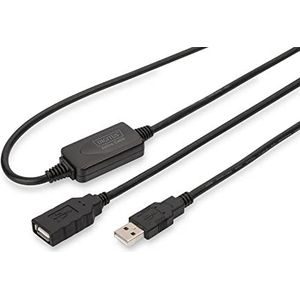 Digitus DA-73100-1 USB-kabel 10 m USB 2.0 USB A Zwart