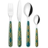 Guzzini - FUSION - Set van 24 Bestek - Smaragdgroen