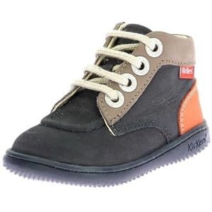 Kickers - Kickiconic - Enkellaarsjes - Blauw - Leer