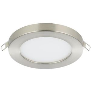 EGLO LED inbouwspot Fueva Flex, ronde inbouw lamp, spot van aluminium en kunststoff in mat nikkel, plafondlamp warm wit, plafond spotje Ø 11,7 cm