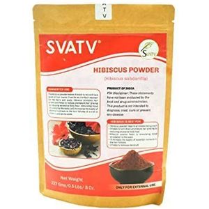 SVATV Hibiscus Powder | Sabdariffa | Rosa Sinensis | Natural Powder for Hair & Skin | Prevent hair Problem & Minimizes Skin Pores for Men & Women 227g, 0.5lb, 8oz