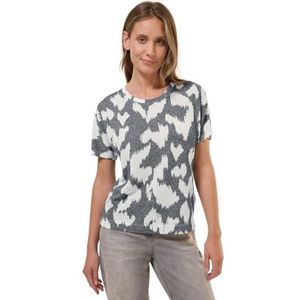 Cecil T-shirt voor dames, volcanic grey, XS