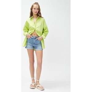 Koton Dames Cotton Pocket Detail Jean Shorts, Light Indigo (lgt), 34