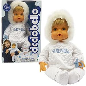 Cicciobello, Sneeuwpop, pop 42 cm, zacht lichaam, winteroutfit, huilt zonder fopspenen, 1 fopspenen, speelgoed voor kinderen vanaf 2 jaar, CCBB1